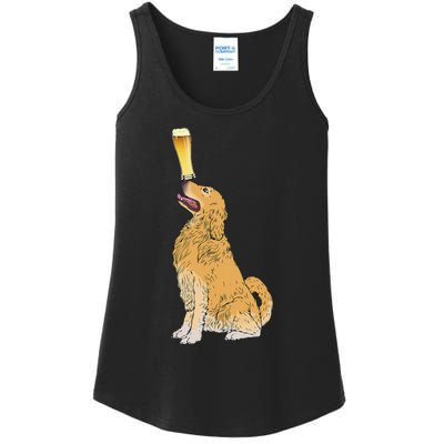 Golden Retriever Beer Lovers Craft Beer Ladies Essential Tank