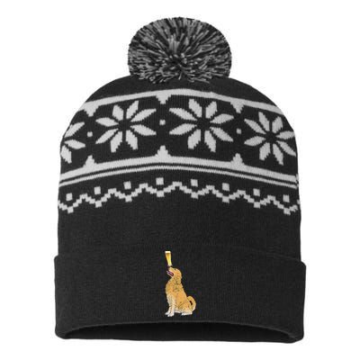 Golden Retriever Beer Lovers Craft Beer USA-Made Snowflake Beanie