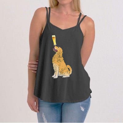 Golden Retriever Beer Lovers Craft Beer Women's Strappy Tank