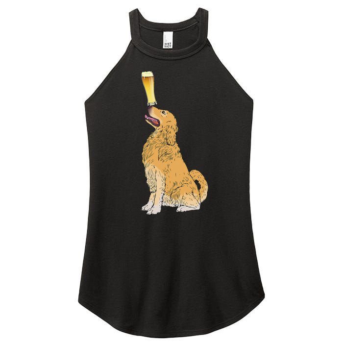 Golden Retriever Beer Lovers Craft Beer Women’s Perfect Tri Rocker Tank