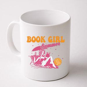 Girl Reading Book Summer Funny Beach Vacation For Book Lover Coffee Mug