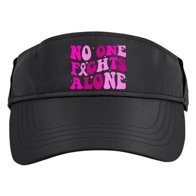 Groovy Retro Breast Cancer Awareness No One Fight Alone Adult Drive Performance Visor