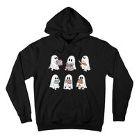 Ghost Reading Books Bookish Halloween Teacher Hoodie