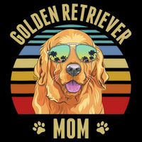 Golden Retriever Best Dog Mom Ever Retro Sunset Beach Vibe Impact Tech Backpack