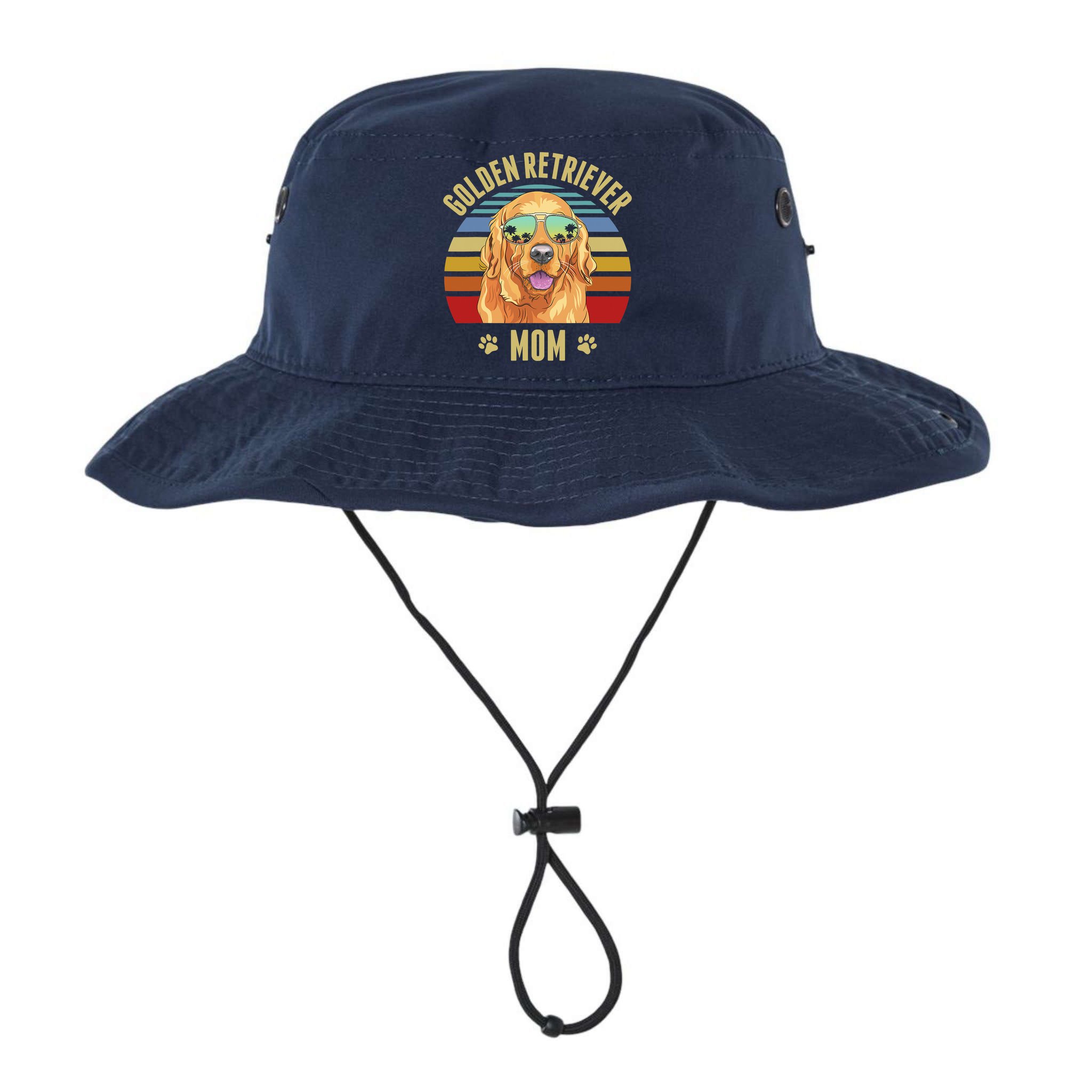Golden Retriever Best Dog Mom Ever Retro Sunset Beach Vibe Bucket Hat