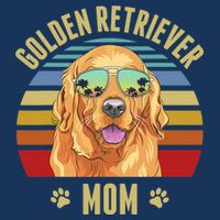 Golden Retriever Best Dog Mom Ever Retro Sunset Beach Vibe Drawstring Bag