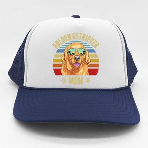 Golden Retriever Best Dog Mom Ever Retro Sunset Beach Vibe Trucker Hat