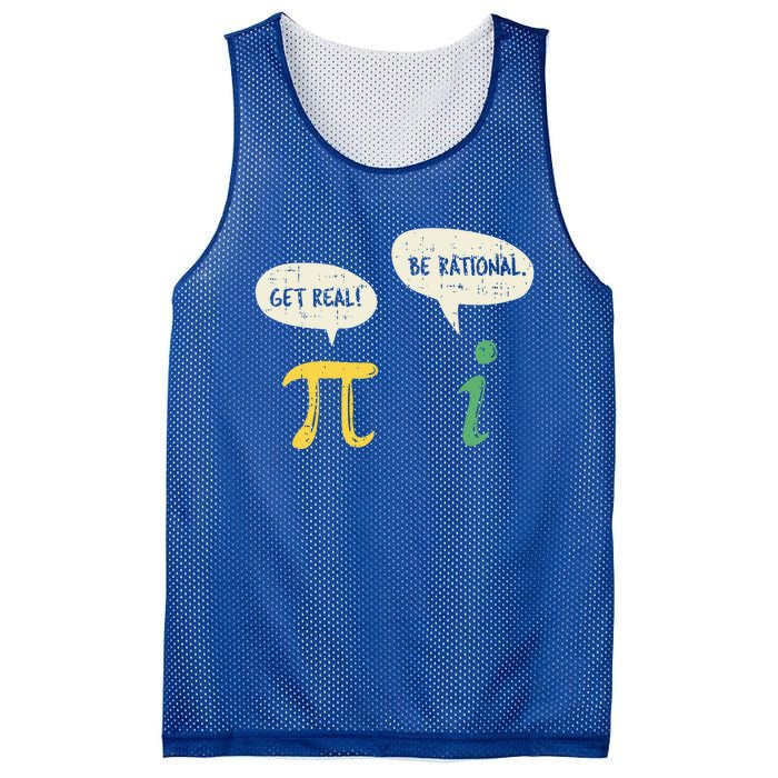 Get Real Be Rational Gift Pi Day I Imaginary Number Gift Mesh Reversible Basketball Jersey Tank