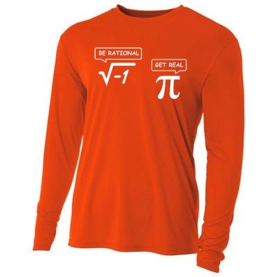 Get Real Be Rational Funny Math Jokes Gift Cooling Performance Long Sleeve Crew