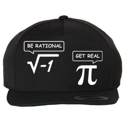 Get Real Be Rational Funny Math Jokes Gift Wool Snapback Cap