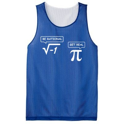 Get Real Be Rational Funny Math Jokes Gift Mesh Reversible Basketball Jersey Tank