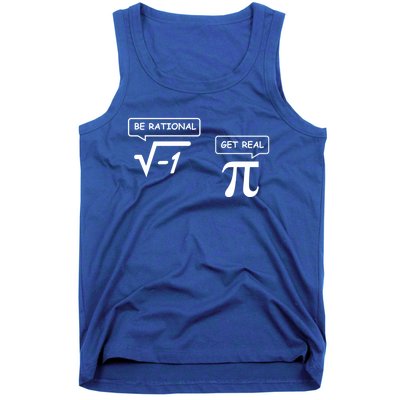 Get Real Be Rational Funny Math Jokes Gift Tank Top