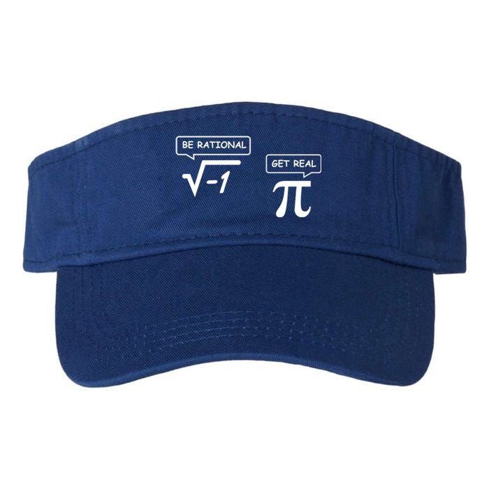 Get Real Be Rational Funny Math Jokes Gift Valucap Bio-Washed Visor