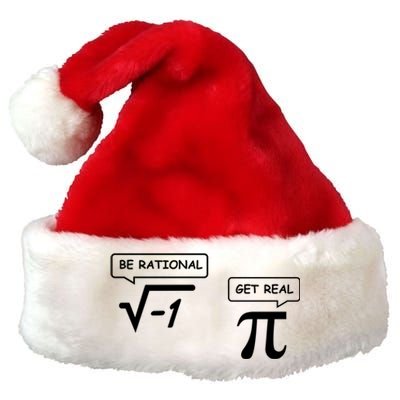 Get Real Be Rational Funny Math Jokes Gift Premium Christmas Santa Hat