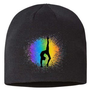 Gymnastics Rainbow Colors Acrobatic Acro Gymnast Sustainable Beanie