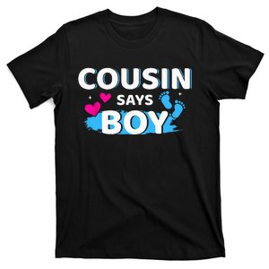 Gender reveal cousin says matching family baby party T-Shirt