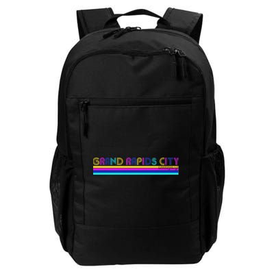 Grand Rapids City Michigan Retro Logo Backpack
