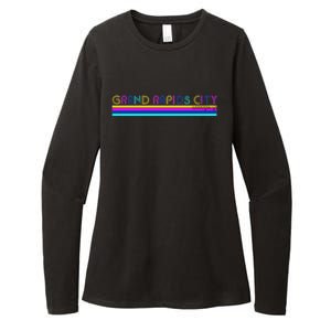 Grand Rapids City Michigan Retro Logo Womens CVC Long Sleeve Shirt