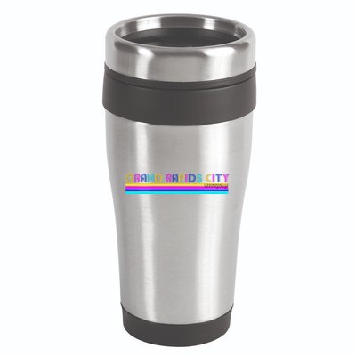 Grand Rapids City Michigan Retro Logo 16oz Travel Tumbler