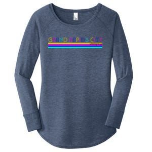 Grand Rapids City Michigan Retro Logo Women's Perfect Tri Tunic Long Sleeve Shirt