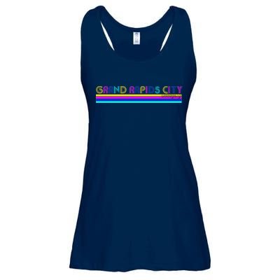 Grand Rapids City Michigan Retro Logo Ladies Essential Flowy Tank