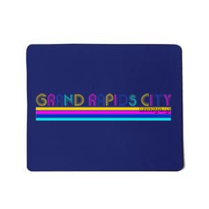 Grand Rapids City Michigan Retro Logo Mousepad