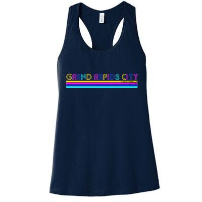 Grand Rapids City Michigan Retro Logo Womens Tank Top