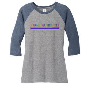 Grand Rapids City Michigan Retro Logo Women's Tri-Blend 3/4-Sleeve Raglan Shirt