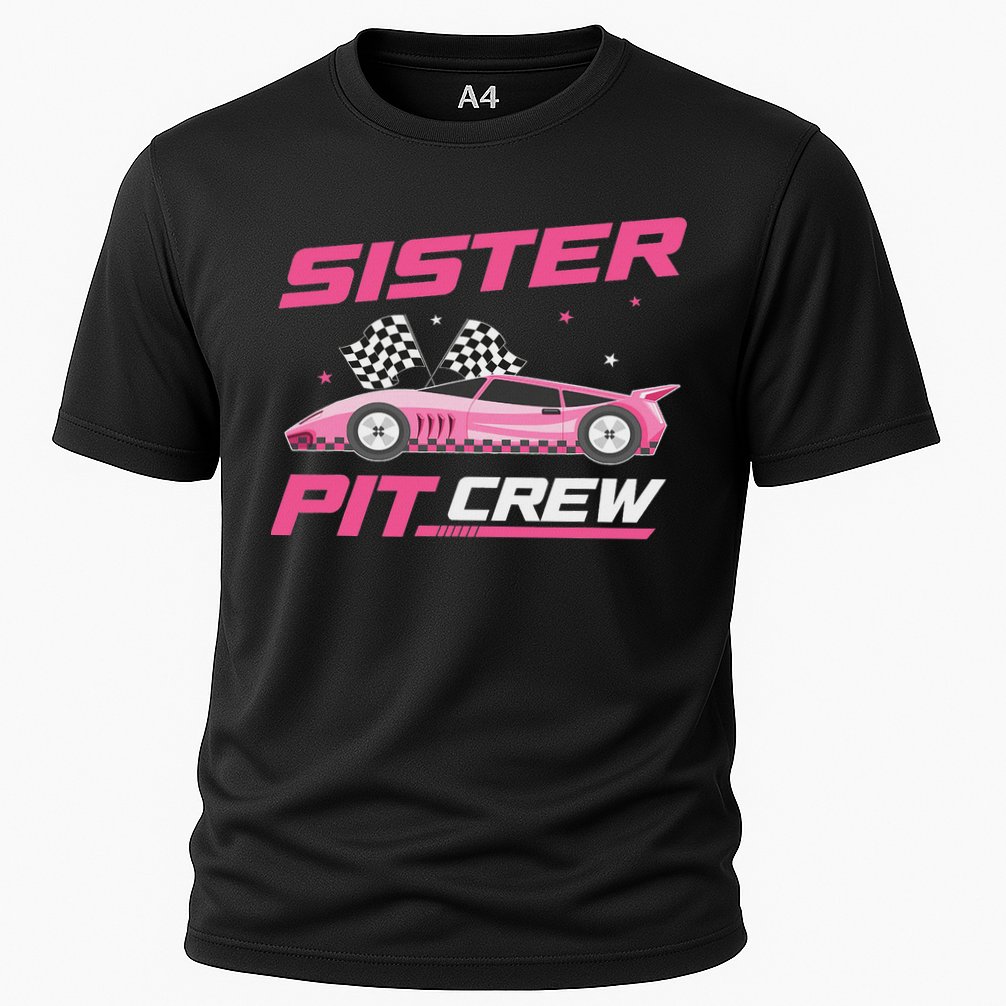 Girl Race Car Birthday Decorations Racing Sister Pit Crew Performance Shirt