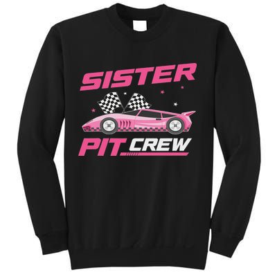 Girl Race Car Birthday Decorations Racing Sister Pit Crew Sweatshirt