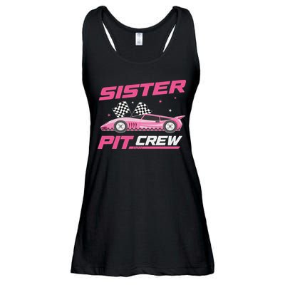 Girl Race Car Birthday Decorations Racing Sister Pit Crew Ladies Essential Flowy Tank