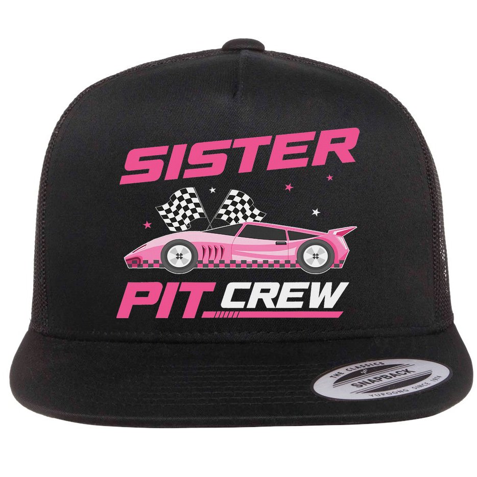 Girl Race Car Birthday Decorations Racing Sister Pit Crew Flat Bill Trucker Hat