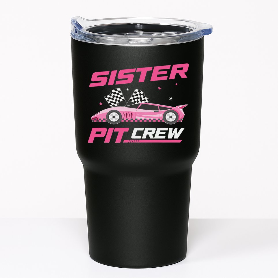 Girl Race Car Birthday Decorations Racing Sister Pit Crew Tumbler