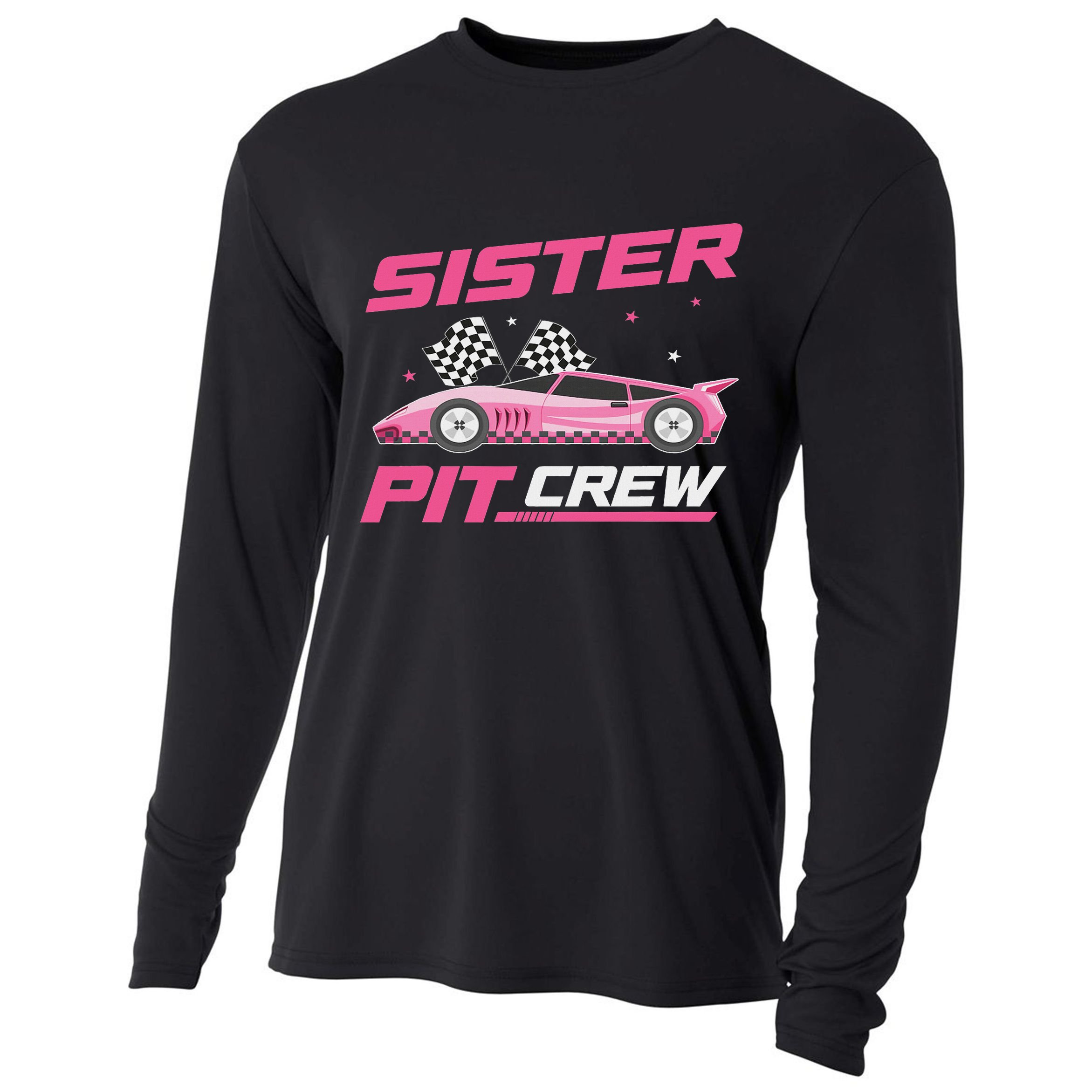 Girl Race Car Birthday Decorations Racing Sister Pit Crew Cooling Performance Long Sleeve Crew