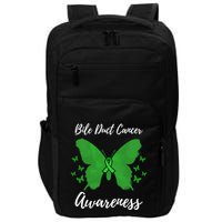 Green Ribbon Cholangiocarcinoma Bile Duct Cancer Awareness Meaningful Gift Impact Tech Backpack