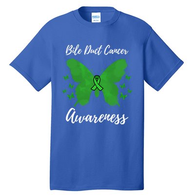 Green Ribbon Cholangiocarcinoma Bile Duct Cancer Awareness Meaningful Gift Tall T-Shirt