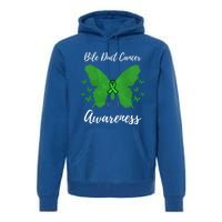 Green Ribbon Cholangiocarcinoma Bile Duct Cancer Awareness Meaningful Gift Premium Hoodie