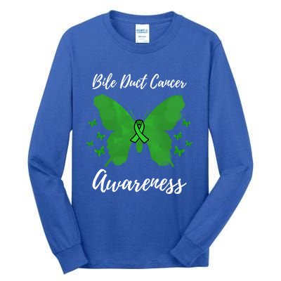 Green Ribbon Cholangiocarcinoma Bile Duct Cancer Awareness Meaningful Gift Tall Long Sleeve T-Shirt