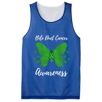 Green Ribbon Cholangiocarcinoma Bile Duct Cancer Awareness Meaningful Gift Mesh Reversible Basketball Jersey Tank