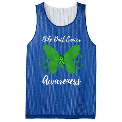 Green Ribbon Cholangiocarcinoma Bile Duct Cancer Awareness Meaningful Gift Mesh Reversible Basketball Jersey Tank