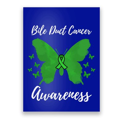 Green Ribbon Cholangiocarcinoma Bile Duct Cancer Awareness Meaningful Gift Poster