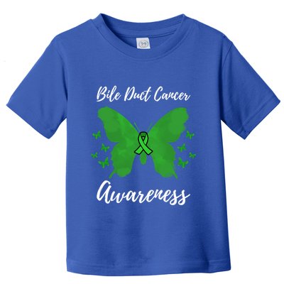 Green Ribbon Cholangiocarcinoma Bile Duct Cancer Awareness Meaningful Gift Toddler T-Shirt