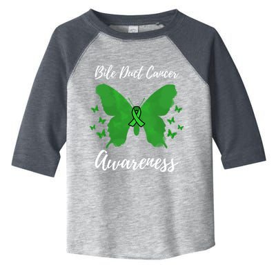 Green Ribbon Cholangiocarcinoma Bile Duct Cancer Awareness Meaningful Gift Toddler Fine Jersey T-Shirt