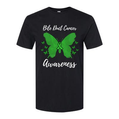 Green Ribbon Cholangiocarcinoma Bile Duct Cancer Awareness Meaningful Gift Softstyle CVC T-Shirt