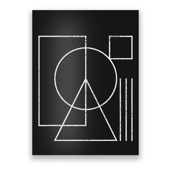 Geometric Rectangle Circle Triangle Square Shape Lines Peace Poster