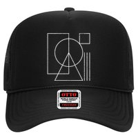Geometric Rectangle Circle Triangle Square Shape Lines Peace Trucker Hat