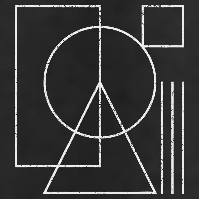 Geometric Rectangle Circle Triangle Square Shape Lines Peace Trucker Hat
