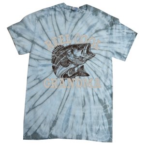 Grandma Reel Cool Funny Fishing Fish Bass Fly Fishing Tie-Dye T-Shirt