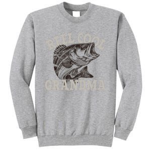 Grandma Reel Cool Funny Fishing Fish Bass Fly Fishing Tall Sweatshirt