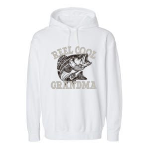 Grandma Reel Cool Funny Fishing Fish Bass Fly Fishing Garment-Dyed Fleece Hoodie